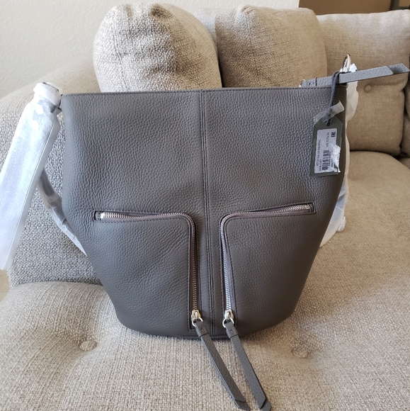 AllSaints Fetch Mink Grey Backpack NEW - Picture 9 of 16